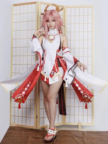 OSIAS Genshin Impact Yae Miko Cosplay Outfit Yae Miko Costume(M) - Image 3