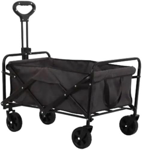Folding Wagon Cart with Brakes Black