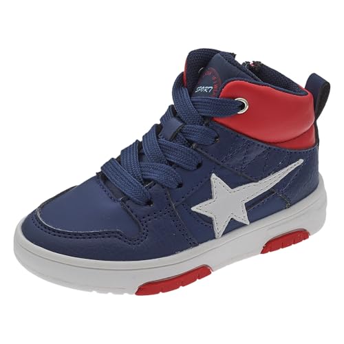 Chicco Sneaker con lacci e zip laterale, Bambino e ragazzo, Blu (3), 26, Designed in Italy