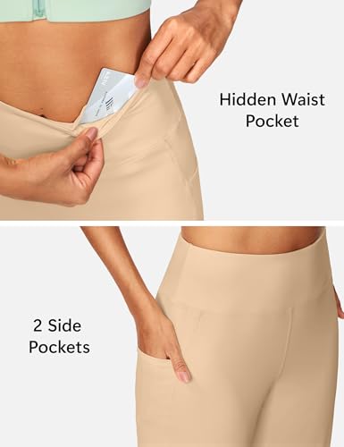 Image of ISEEGZ 15 inch / 18 inch / 21 inch / 25 inch Capri Pants for Women High Waist with Pockets Women's Capris Workout Yoga Pants Loose Straight Leg
