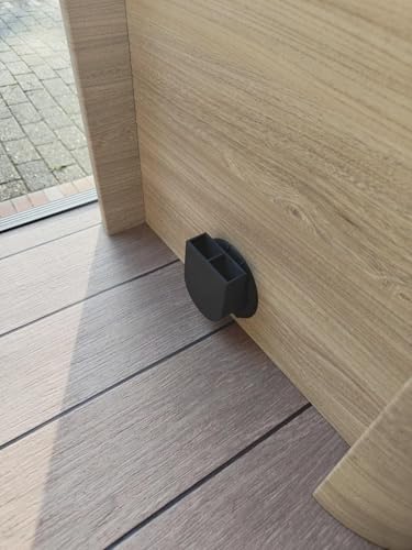 Generisch Luftausströmer Aufsatz passend für Truma Heizung, 90° Luftstrom Umlenker, Schwarz ASA, 55mm Durchmesser, Werkzeuglose Montage, Wohnmobil Zubehör, 3D-Gedruckt, Made in Germany