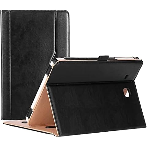 MOBISTAR Case Samsung Galaxy Tab E 9.6 Case (SM-T560 / T561 / T565 / T567) Premium PU Leather Stand Folio Case Cover, for Galaxy Tab E 9.6 Inch Tablet 2015 Release -Black Cover