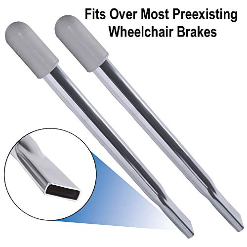 Rehabilitation Advantage 6 Inch Wheelchair Brake Handle Extensions - Pair, 6 Inch Long #TOP1