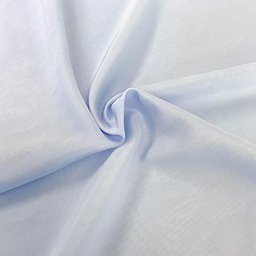 Valentina Textile Inc Solid Chiffon Fabric Polyester Dress Sheer 58/60" Wide by The Yard(5 Yard, Baby Blue)