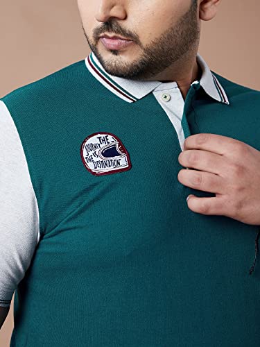 Image of Bigbanana Plus Size Men's Regular Fit Colorblock Polo Tshirt
