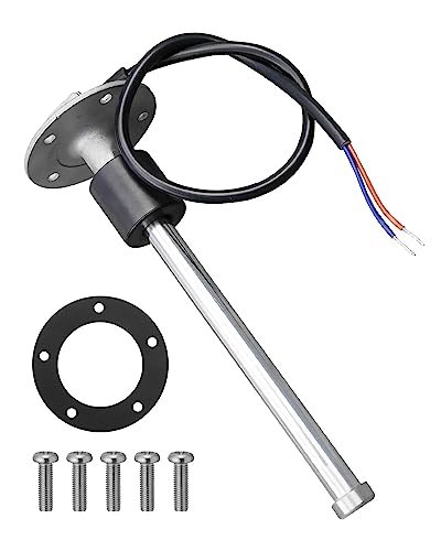 Image of OCHIKI 0-90ohm Boat Fuel Tank Sending Unit, 7 inch (175mm) Waterproof Fuel Sender Unit, Stainless Steel, Marine Fuel Level Sensor for Boat, Car, RV, Truck, Vehicle