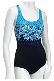 Speedo Damen Casablanca Bordüre Crossback mit weichen Cups Badeanzug, Damen, türkis