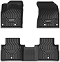 LASFIT Floor Mats for 2021-2022 Nissan Rogue, All Weather Upgraded Custom Fit TPE Floor Liners, 1st & 2nd Row, Black