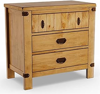 Furniture of America Sesco Cottage Wood 3-Drawer Nightstand in Brown Elm