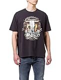 KNITS Wrangler Mens Bull Tee T-Shirt, Faded Black, XL