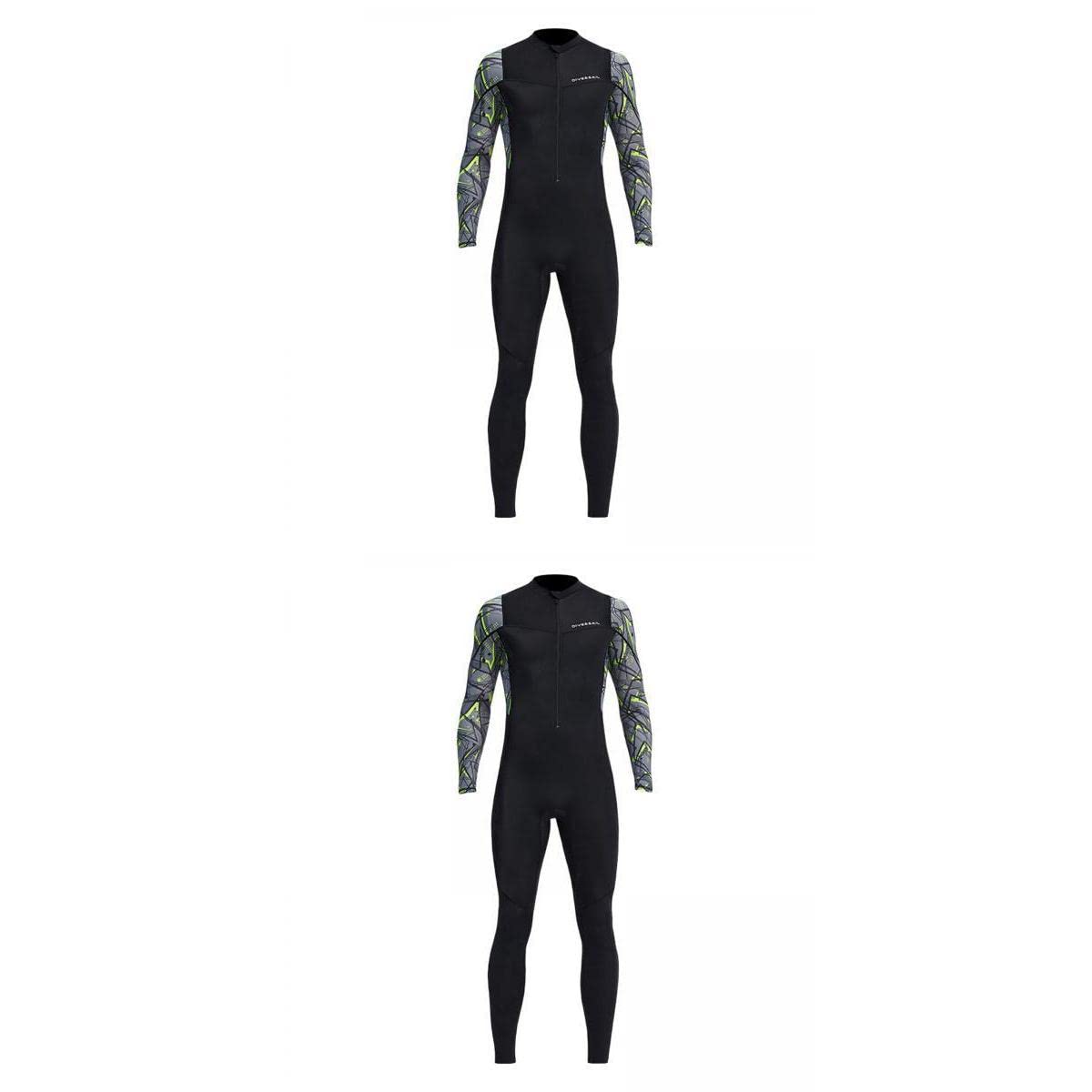 ARTISOUL® 2X Men Wetsuit Front Zip Diving Rash Guards Surfing Swimming Scuba L+XL | Sporting Goods | Water Sports | Wetsuits & Drysuits | Wetsuits | Men