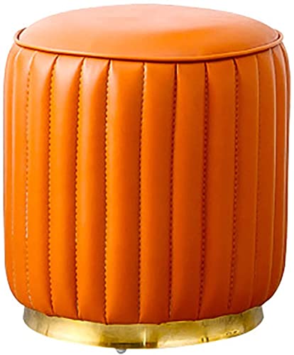Tabouret de coiffeuse orange avec coffre pour changer de chaussures - 3