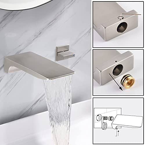 Kaphome 3 Handles Shower Faucet Set With 2 Handles Bathroom Waterfall Tub Faucet thumb #7