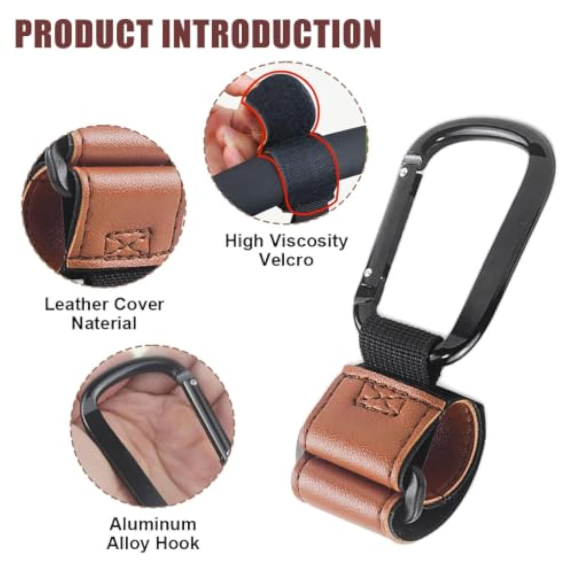 Stroller Hooks, 2Pcs Carabiner Hook for Pram