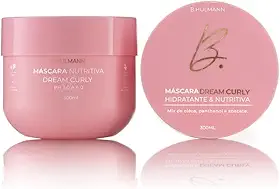 Máscara Dream Curly Hidratante e Nutritiva para Cabelos Cacheados, Ondulados e Crespos - Define, Reduz Frizz e Promove Brilho - 300ml - B.Hulmann