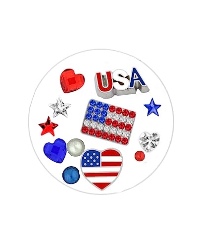 Final Touch Gifts 4th of July Floating Locket Charms and Birthstones