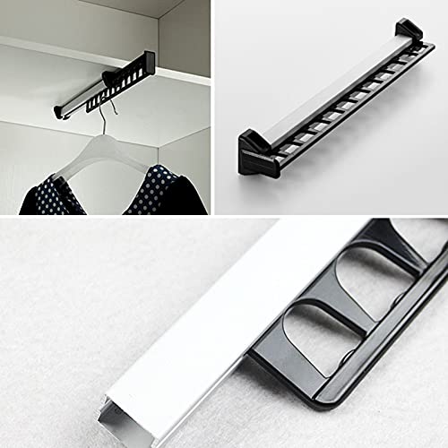 Barra extraíble for colgar ropa de metal para armario extensible 5