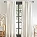 VOIIY Curtain Rods for Windows 18 to 42 Inch(1.5-3.75 Feet),Black 1'' Diameter Drapery Rods with End Cap Style Design,Modern Adjustable Heavy Duty Curtain Rod,Size:18''-42''