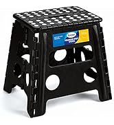 Korpai 13" Folding Step Stool for Adults and Kids Holds Up to 300 lbs ,Non-Slip Folding Stools wi...