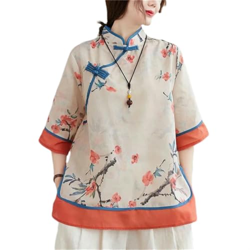 Chemisier traditionnel chinois confectionné en coton et lin haut de gamme