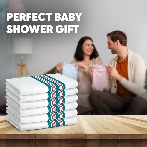 Avalon Bedding Cotton Receiving Blankets - (Pack of 3) Size 30x40 Inch, 100% Soft Cotton, Hospital Swaddles for Newborns, Hospital Swaddles Blankets, Perfect for Swaddling and Wrapping