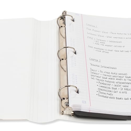 Five Star 3 Ring Binder, 1 Inch Binder with D Rings, Customizable Clear View Cover + Study App, Poly, White (261440A-ECM) - Image 3