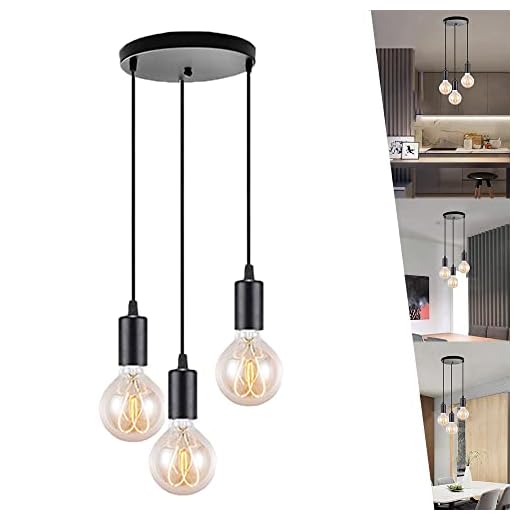 Lampes Suspension Rétro Industrielle Luminaire DIY Lustre 100CM Réglable E27 Plafonnier Design Araignée Lampes de Plafond métal pour Salon Chambre Salle à manger couloir(Noir)