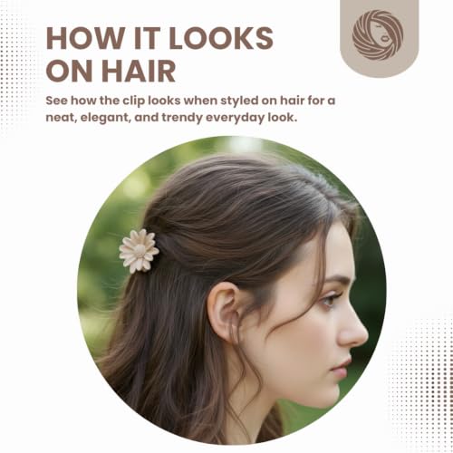Image of Small Matte Hair Claw Clips for Girls & Women | 6 Pcs