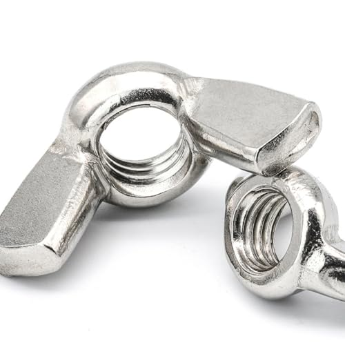 Schmetterlingsmutter, Flügelmutter, Wing Nut, 60 Stück Schmetterling Muttern, Geeignet für Mechanische Geräte, Brückenbau, Elektronische Geräte, Möbeldekoration, Schiffe(M6/M8/M10)