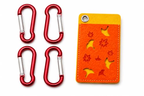 Image of Safe-O-Kid Stroller Holder Hooks (Pack of 2) with FREE Baby Stroller Utility Pouch | Heavy-Duty Aluminum Universal Pram Bag Holder Clips for Diaper Bags, Grocery Bags, Handbags & Baby Essentials - Red