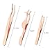 Arroyner 3Pcs Eyelashes Tool Fake Lash Applicator Lash Tools Fake Eyelashes Scissors (Rose Golden)