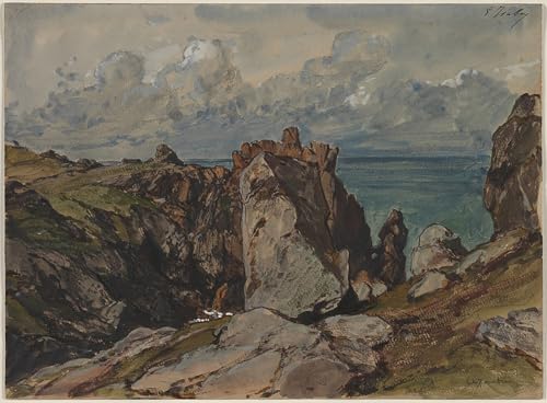Affiche Falaises d'Eugène Isabey pour créer une ambiance marine et apaisante dans votre chambre