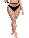 Avidlove Plus Size High Waist Sexy Fishnet Stockings Fish Nets Tights, XL-5XL