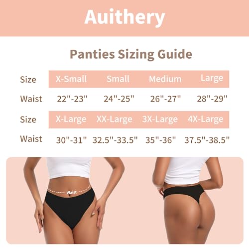 Image of High Waist Thong Women Ribbed Cotton Panties S-4XL Pack 6 | Auithery High Waist Thong Underwear Women Ribbed Cotton Tummy Control Thongs Panties Size S-4XL Pack 6