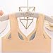 CAOQAO Front Buckle in The Elderly New Printing Underwear Ladies Soft Cotton Vest Models Big Yards Without (X2-Beige, L)