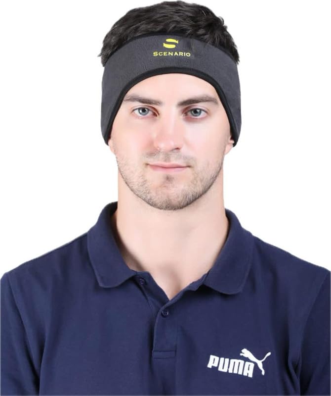 1 Pc Ear Warmers Headband Stretchy Ear Covers Sweatband Ski Winter Headband Earmuff Workout Headbands Moisture Wicking Thermal Sport Headbands Grey-image-22
