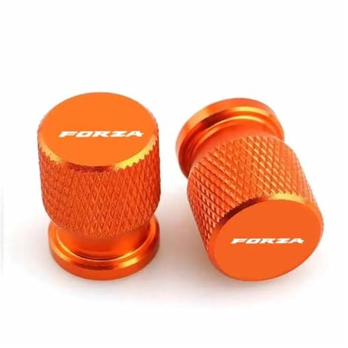 Bouchons de valve moto contre fuites d'air Honda Forza orange
