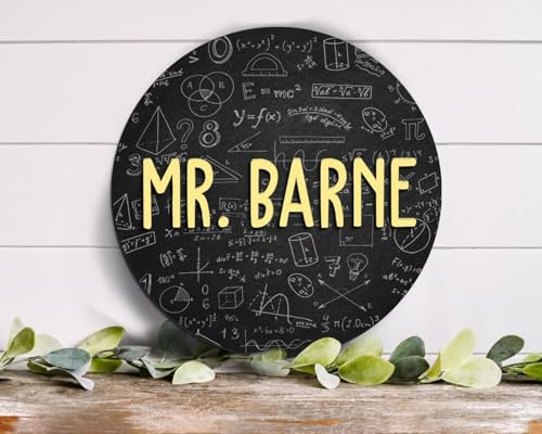 Customizable Groovy Math Teacher Door Sign for Classrooms - Personalized Classroom Decor for Back to School Gifts - Image 6