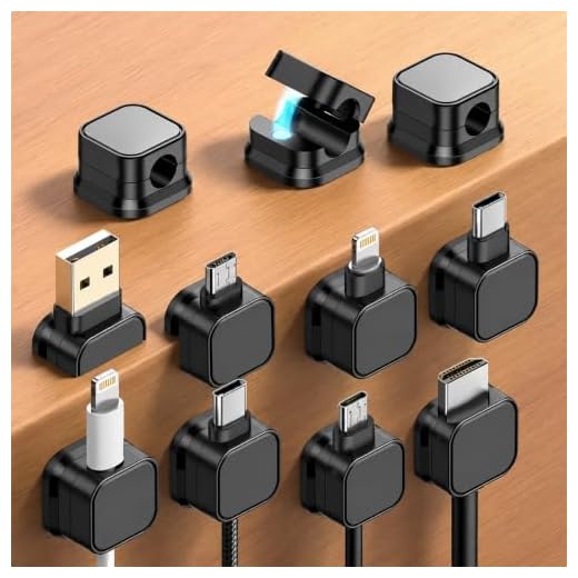 8 PCS Cable Straps Cord Organizer for Bundling Earphone, Reusable Cable Management Organizer, Organizer in Home,Office,Kitchen,School,Black
