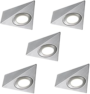 5 X LED Mains Triangle Light Kitchen Under Cabinet Unit Cupboard Cool White