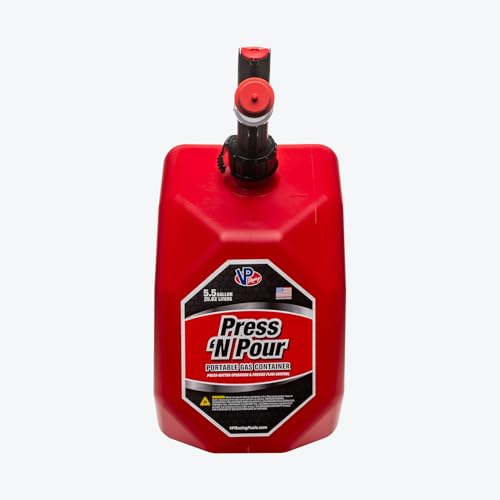 VP Racing 3839 Press \'N Pour Gas Can Red, 5.5 Gallon - 1 Pack - Thumbnail 2