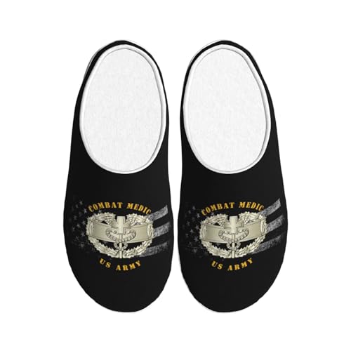 Combat Medic Badge Cotton Slippers Indoor Outdoor Slippers For Women/Men