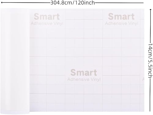 Miniatura 5 de Vinilo inteligente permanente para máquina Cricut Joy, vinilo YOFONE no requiere alfombrilla de corte, 5.5 x 120 pulgadasrollo (blanco)