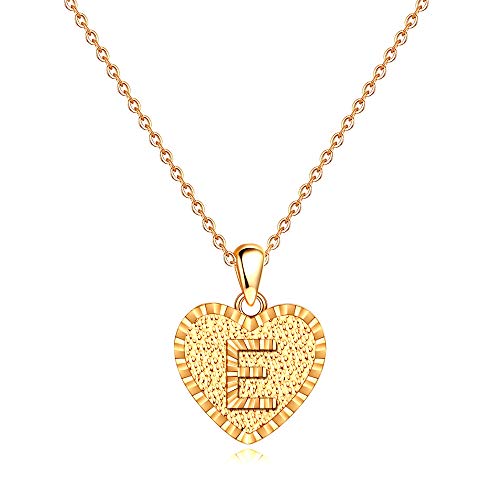 14K Gold Filled Heart Initial Necklace 