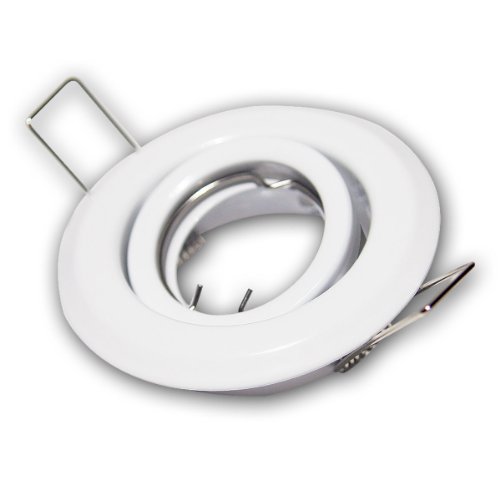 Preisvergleich Produktbild Unbekannt 10er SET Lampen Einbaurahmen weiß, schwenkbar MR11