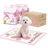 HONEYCARE ペットシーツ 厚型 香り付き 2種類花の柄付き 消臭 瞬間吸水 逆戻り防止 おしっこシート ペット用 犬 猫用 レギュラー 264枚入り（88枚*3袋）