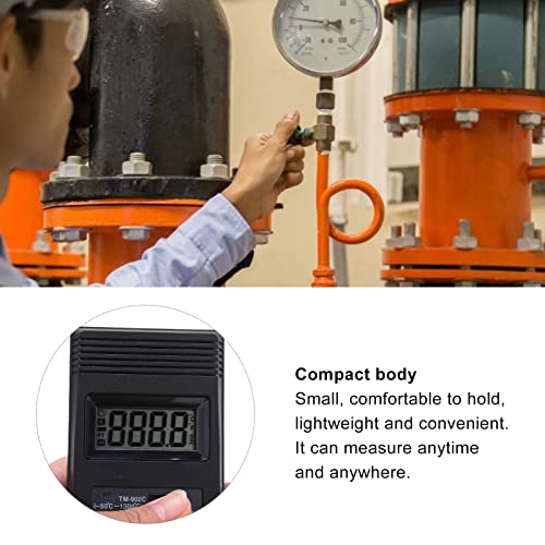 Termometro Digitale con Sonda Tipo K, Display LCD, Range -50~+300°C, ABS, per Applicazioni Industriali