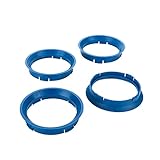 Aussendurchmesser: 63,3 mm LST 4x Zentrier Ringe Blau für Alufelgen Radnabe Ø 57,1 mm - Ø 63,3 mm