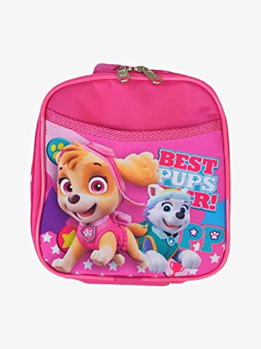 KIT MOCHILA DE RODINHAS COM BAGUETE SKYE EVEREST INFANTIL ESCOLAR MENINAS ROSA BRILHO BRINDES
