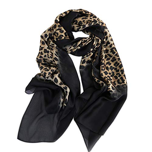 LumiSyne Bufandas De Seda Suave Para Mujer Bufanda Leopardo Fulares Con Estampado Animal Pavo Real Caballo Estolas Largas Chal De Playa Durante Toda La Temporada